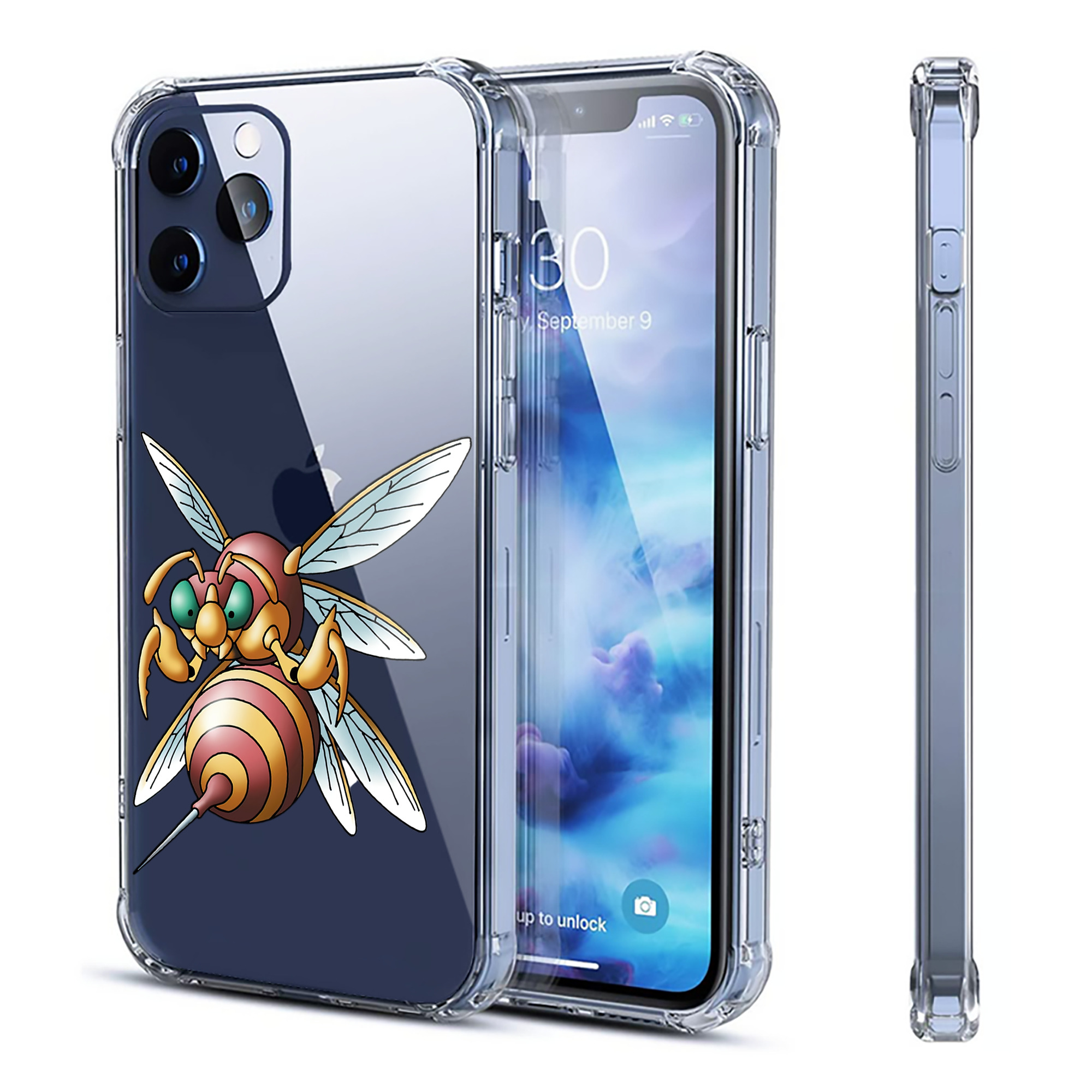 （画像用） ドラゴンクエスト Doragon Kuesuto Dragon Quest 【iPhone 12シリーズ対応】透明スマホケース（クリアソフトケース）